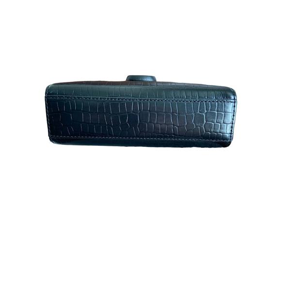 NWT  MSRP$ 375 MARC JACOBS Shutter Croc Embossed Leather Crossbody Black Bag - Picture 5 of 8